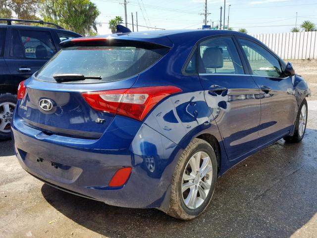 KMHD35LE3DU048468 - 2013 HYUNDAI ELANTRA GT BLUE photo 4