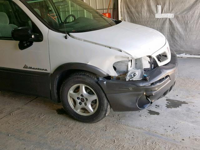 1GMDV23E95D134541 - 2005 PONTIAC MONTANA WHITE photo 9