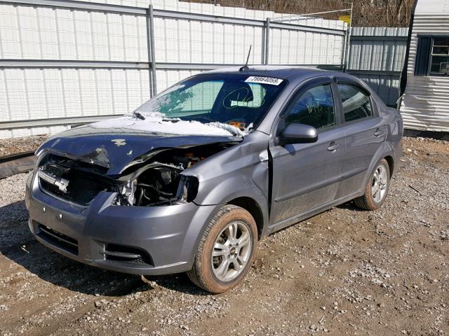 KL1TD5DE9BB175883 - 2011 CHEVROLET AVEO LS GRAY photo 2