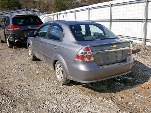 KL1TD5DE9BB175883 - 2011 CHEVROLET AVEO LS GRAY photo 3