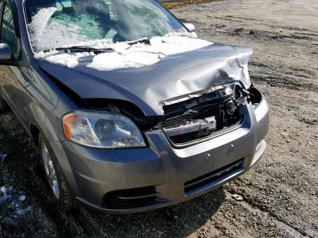 KL1TD5DE9BB175883 - 2011 CHEVROLET AVEO LS GRAY photo 9