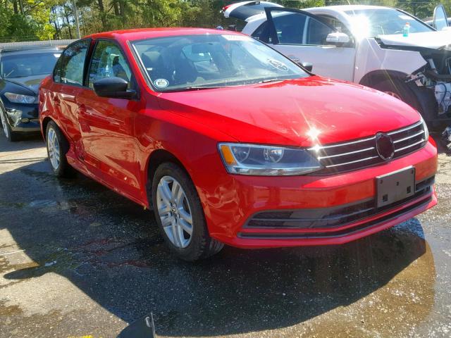 3VW2K7AJ2FM223727 - 2015 VOLKSWAGEN JETTA BASE RED photo 1