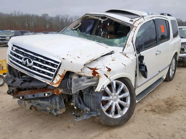 5N3AA08C38N901395 - 2008 INFINITI QX56 WHITE photo 2