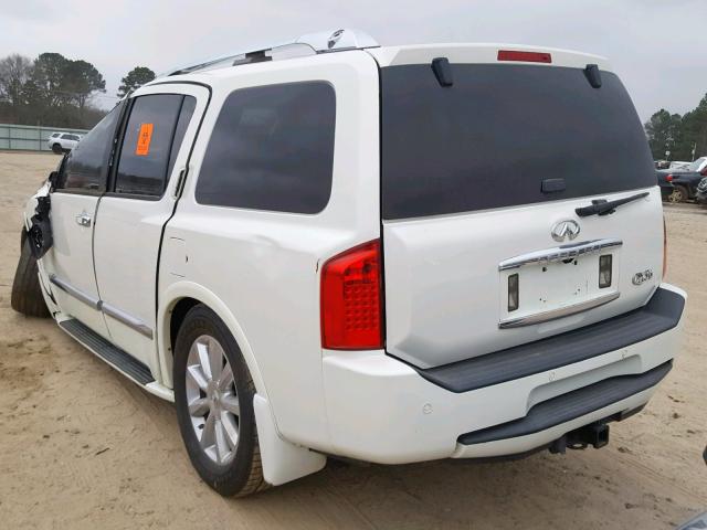 5N3AA08C38N901395 - 2008 INFINITI QX56 WHITE photo 3