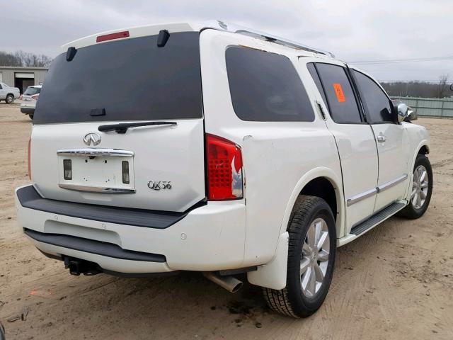 5N3AA08C38N901395 - 2008 INFINITI QX56 WHITE photo 4