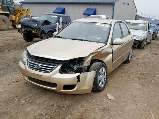 KNAFE221895657882 - 2009 KIA SPECTRA EX BEIGE photo 2