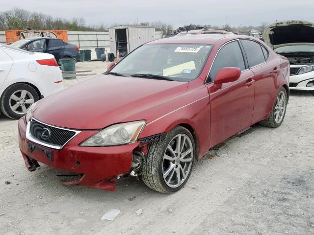 JTHBE262465006859 - 2006 LEXUS IS 350 MAROON photo 2