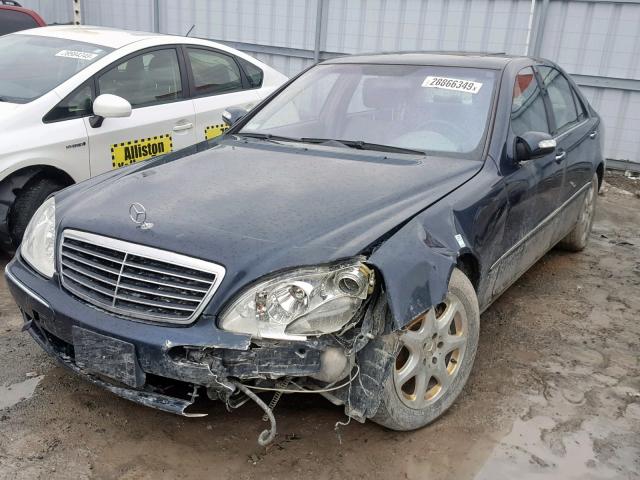 WDBNG84JX3A358593 - 2003 MERCEDES-BENZ S 500 4MAT BLUE photo 2