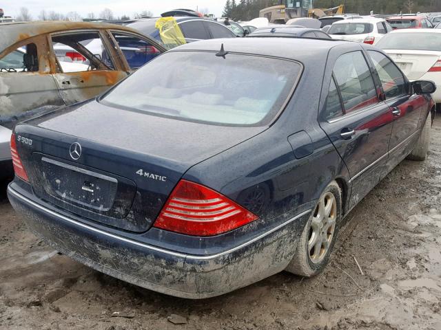 WDBNG84JX3A358593 - 2003 MERCEDES-BENZ S 500 4MAT BLUE photo 4