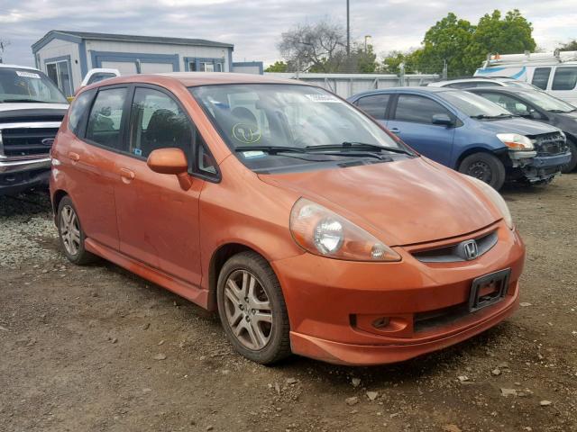 JHMGD38608S038744 - 2008 HONDA FIT ORANGE photo 1