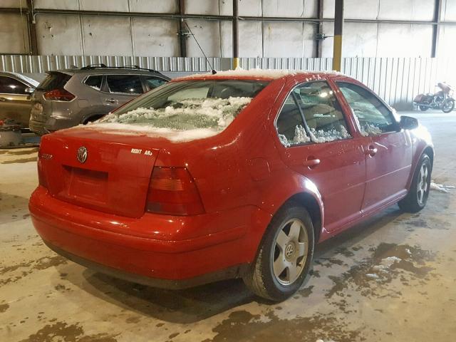 3VWSB69M02M104013 - 2002 VOLKSWAGEN JETTA GLS RED photo 4