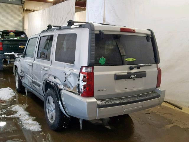 1J8HG48K77C510259 - 2007 JEEP COMMANDER SILVER photo 3