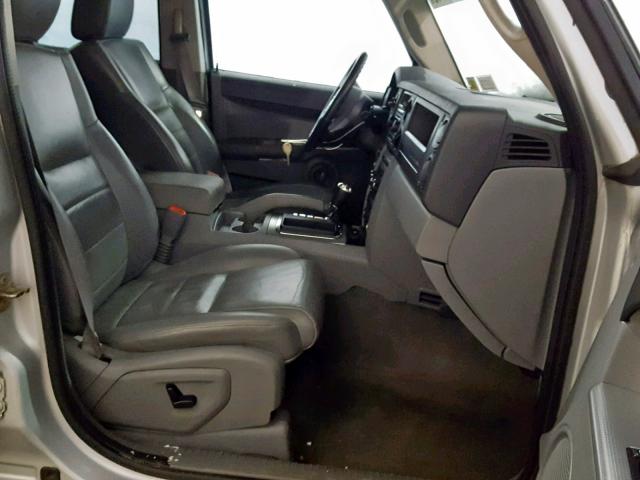 1J8HG48K77C510259 - 2007 JEEP COMMANDER SILVER photo 5