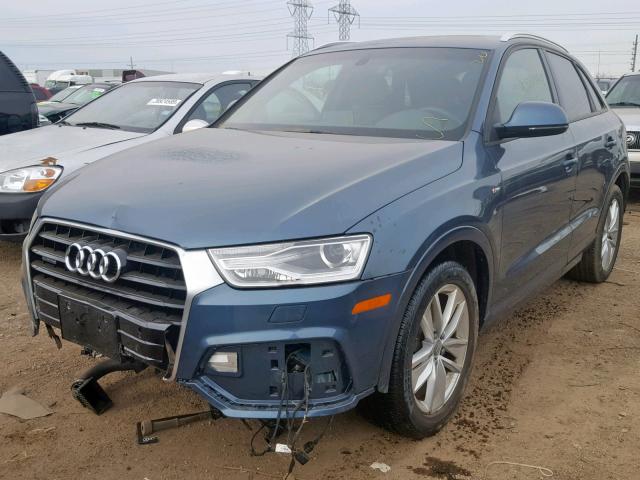 WA1ECCFS2JR007160 - 2018 AUDI Q3 PREMIUM BLUE photo 2