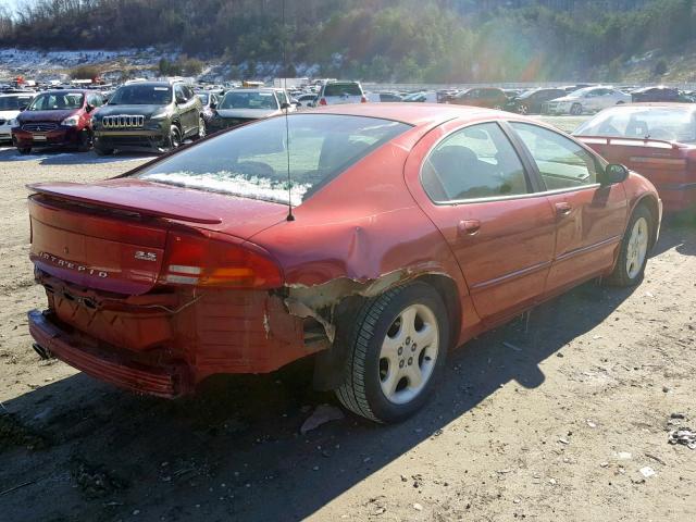 2B3HD76V11H652806 - 2001 DODGE INTREPID R RED photo 4