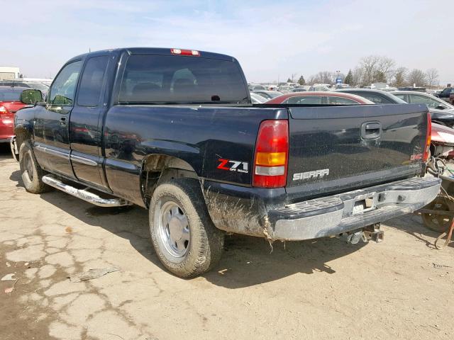 1GTEK19T03Z113949 - 2003 GMC NEW SIERRA BLACK photo 3