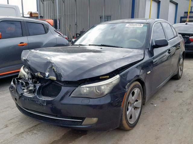 WBANV13518CZ55949 - 2008 BMW 528 XI BLACK photo 2