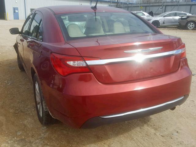 1C3CCBBB5DN627451 - 2013 CHRYSLER 200 TOURIN RED photo 3