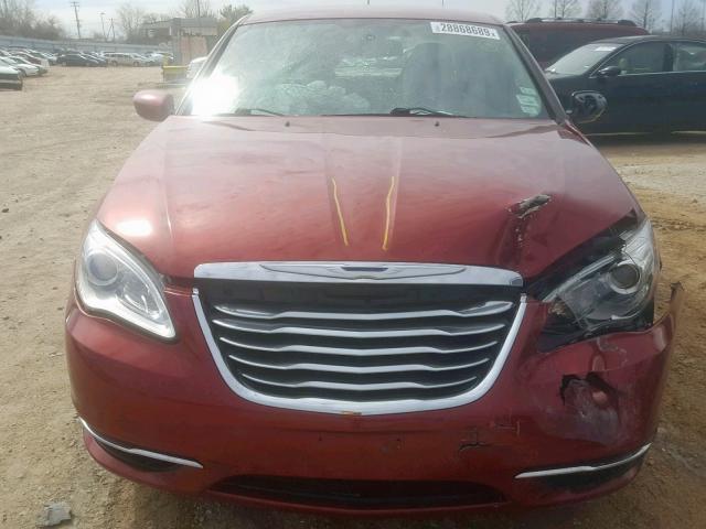 1C3CCBBB5DN627451 - 2013 CHRYSLER 200 TOURIN RED photo 7