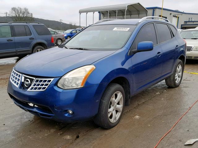 JN8AS58T78W013917 - 2008 NISSAN ROGUE S BLUE photo 2