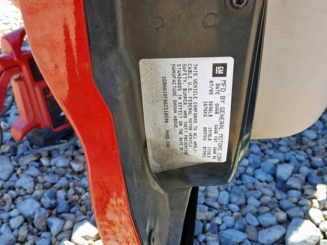 1G8AW15F86Z110590 - 2006 SATURN ION LEVEL RED photo 10