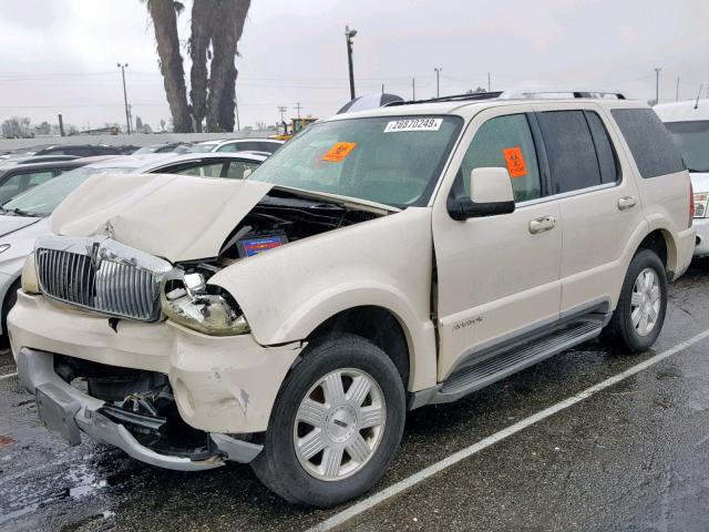 5LMEU68H75ZJ26262 - 2005 LINCOLN AVIATOR 奶油色 照片 2