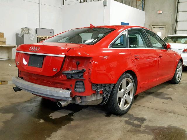 WAUEH74F07N147550 - 2007 AUDI A6 S-LINE RED photo 4