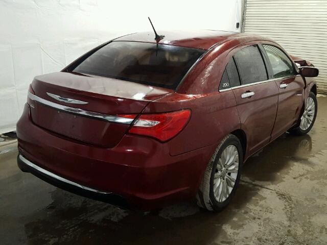 1C3CCBCG6CN305622 - 2012 CHRYSLER 200 LIMITE BURGUNDY photo 4