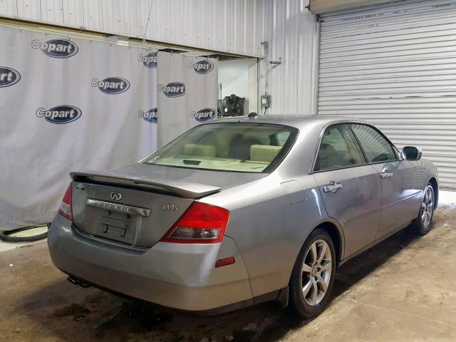 JNKAY41E94M401252 - 2004 INFINITI M45 SILVER photo 4