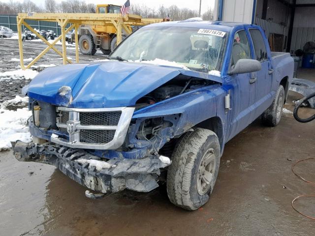 1D3HW38KX8S574413 - 2008 DODGE DAKOTA SXT BLUE photo 2