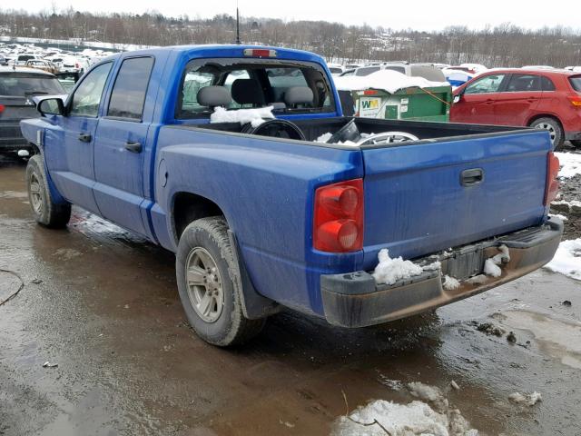 1D3HW38KX8S574413 - 2008 DODGE DAKOTA SXT BLUE photo 3