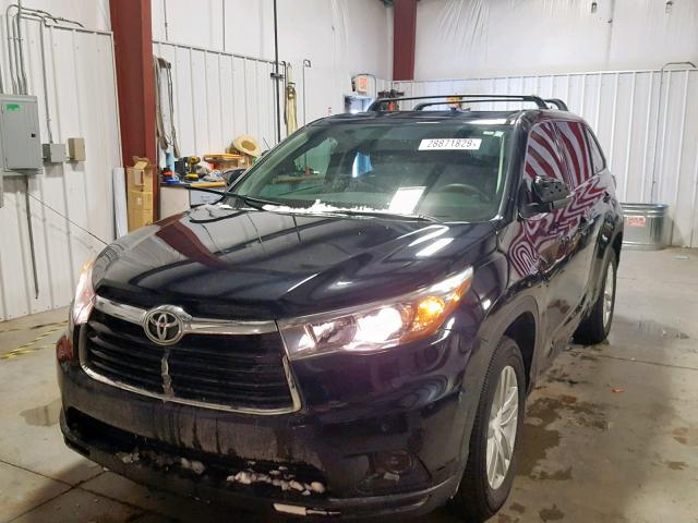 5TDZKRFH5FS081070 - 2015 TOYOTA HIGHLANDER BLACK photo 2