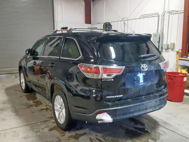 5TDZKRFH5FS081070 - 2015 TOYOTA HIGHLANDER BLACK photo 3