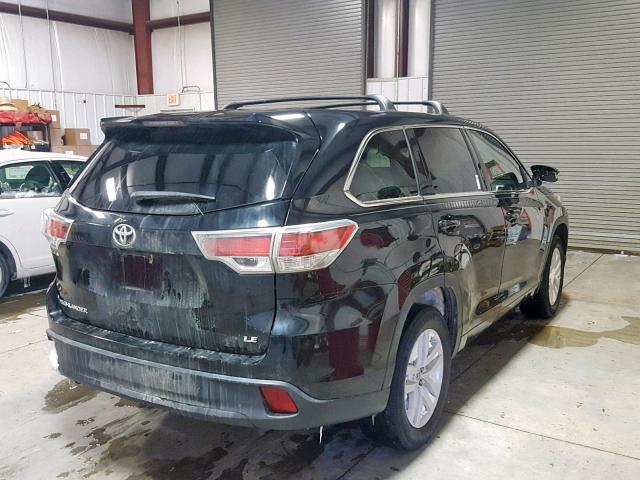 5TDZKRFH5FS081070 - 2015 TOYOTA HIGHLANDER BLACK photo 4