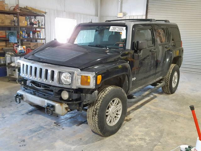 5GTEN13E298142135 - 2009 HUMMER H3 BLACK photo 2