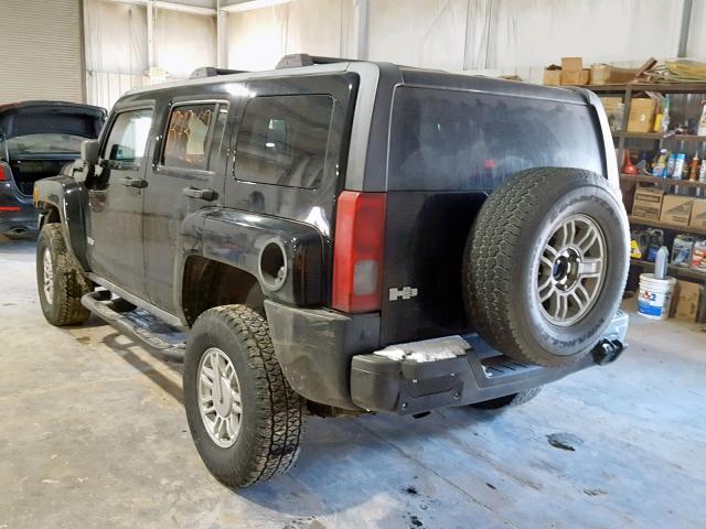 5GTEN13E298142135 - 2009 HUMMER H3 BLACK photo 3