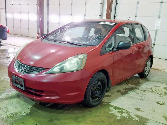 JHMGE8H27AC013279 - 2010 HONDA FIT RED photo 2