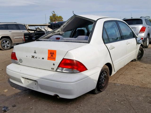 JA3AJ26E63U113012 - 2003 MITSUBISHI LANCER ES WHITE photo 4