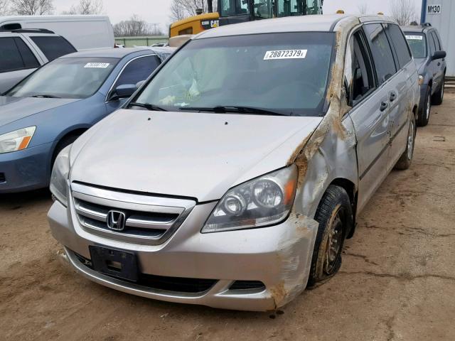 5FNRL38276B099481 - 2006 HONDA ODYSSEY LX SILVER photo 2