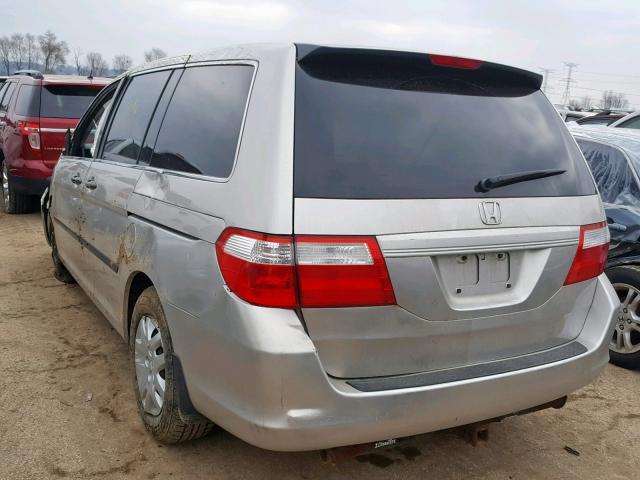 5FNRL38276B099481 - 2006 HONDA ODYSSEY LX SILVER photo 3