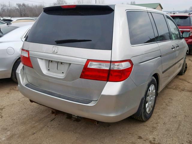 5FNRL38276B099481 - 2006 HONDA ODYSSEY LX SILVER photo 4