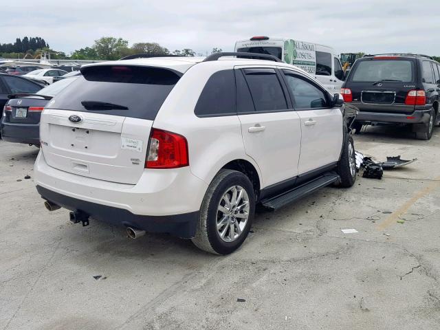 2FMDK4JC5DBB58216 - 2013 FORD EDGE SEL WHITE photo 4