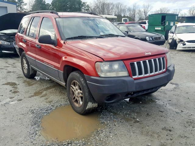 1J4GX48N04C436556 - 2004 JEEP GRAND CHER RED photo 1