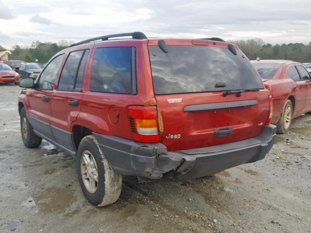 1J4GX48N04C436556 - 2004 JEEP GRAND CHER RED photo 3