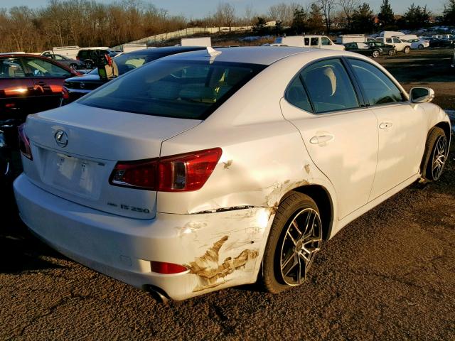 JTHCF5C20C5053597 - 2012 LEXUS IS 250 WHITE photo 4