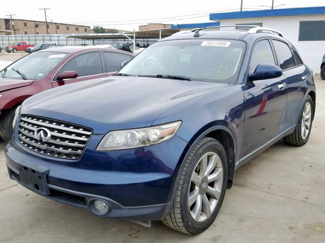 JNRAS08U45X102275 - 2005 INFINITI FX35 BLUE photo 2