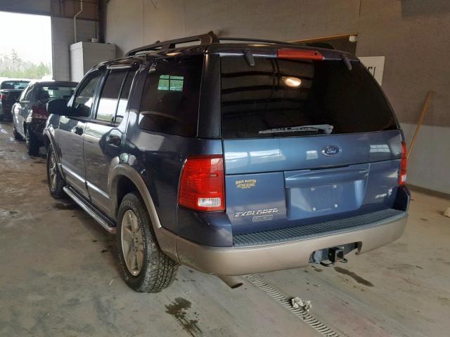 1FMZU84W43ZA30476 - 2003 FORD EXPLORER E BLUE photo 3