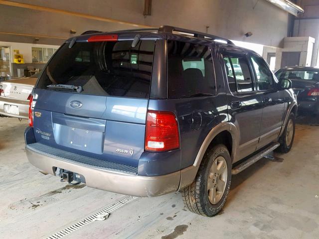 1FMZU84W43ZA30476 - 2003 FORD EXPLORER E BLUE photo 4