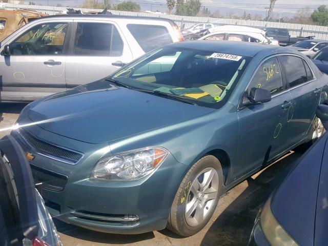 1G1ZG57B69F247193 - 2009 CHEVROLET MALIBU LS GREEN photo 2