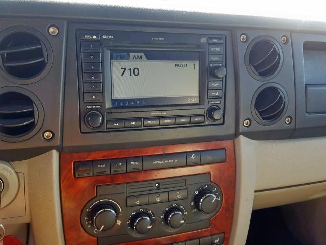 1J8HG58206C143239 - 2006 JEEP COMMANDER CHARCOAL photo 9